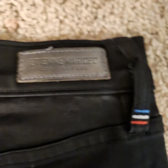 Etienne Marcel Black Skinny Jeans with Red Zipper